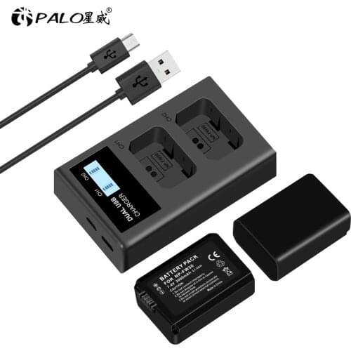 PALO NP-FW50 2000mAh np fw50 NP FW50 Battery for Sony Alpha a6500 a6300 a7 7R a7R a7R II a7II NEX-3 NEX-3N NEX-5