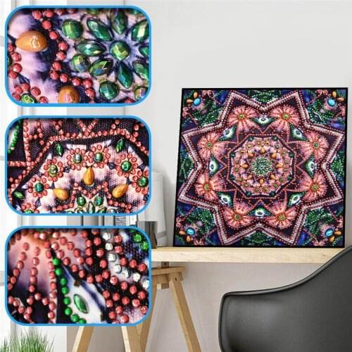 New special shape diamond painting cartoon magic flower combination modern pattern DIY 5D part diamond cross stitch kit crystal