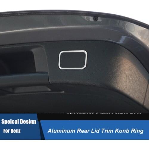 Aluminum alloy Car rear lid Button Knob Trim decoration For Mercedes-Benz AMG GLA GLK GL ML CLS Glass Styling