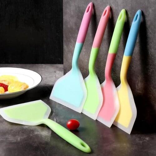 Non-Stick Pro Silicone Spatula Beef Meat Egg Kitchen Scraper Wide Pizza Shovel Turners Food Home Cooking Utensils