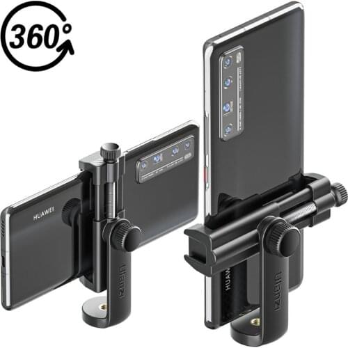 Ulanzi St-17 360°Rotation Phone Holder ABS Universal Horizontal Vertical Shooting Phone Clip With Cold Shoe 1/4" Tripod Mount