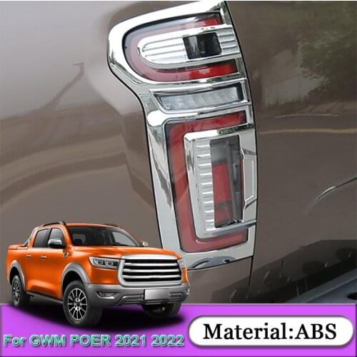 For Great Wall Cannon GWM Poer Ute 2021 2022 Car Styling Rear Light Trim Cover External Taillight Sequins Stickers Accessories