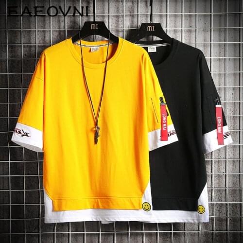 EAEOVNI T Shirts Men Summer Casual Top Tee Man Short Sleeves Fashion O NECK T-shirt Mens Cotton 2021 Fashion Summer Clothes