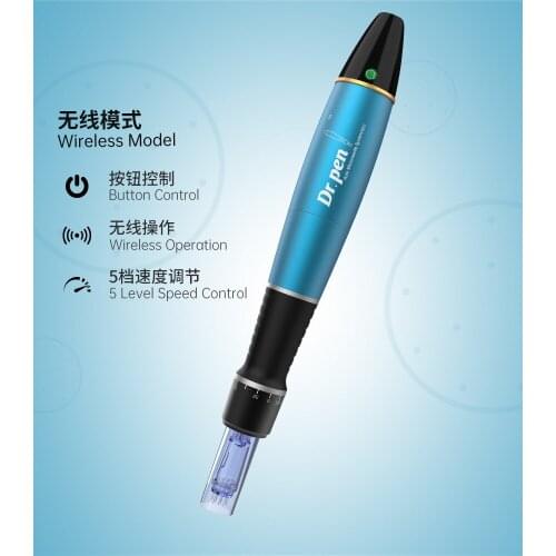 Hot Sale Dr. Pen Ultima A1 Wireless Blue Electric Derma Pen Anti- aging Rechargeable Microneedle Skin Care Derma Stamp Pen