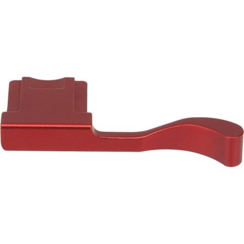 Haoge THB-X2R Metal Hot Shoe Thumb Up Rest Hand Grip for Fujifilm Fuji X100V Camera Red