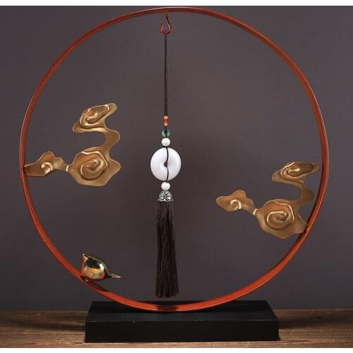 Classical Xiangyun Model Lucky Copper Zen Ornaments Decoration Fengshui Home Furnishing Decoration Crafts Room Desk Figurines