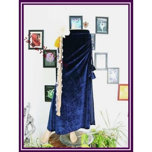 Bellydance Costume Tribal Fusion velvet skirt with Open Slit SRA27