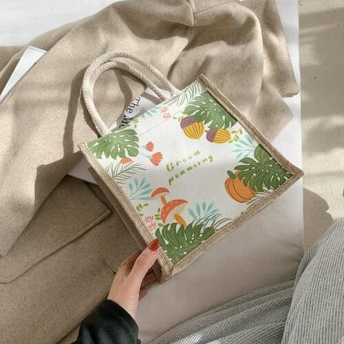 Small Square Bag Chinese Style Canvas Shopping Bag 2021 New Retro Handbag Personality Creative Handbag Three-Dimensional Zipper