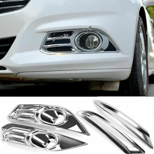 ABS Chrome Front+Behind Fog Light Lamp Cover Trim 4PCS/SET For FORD FUSION 2013 2014 2015