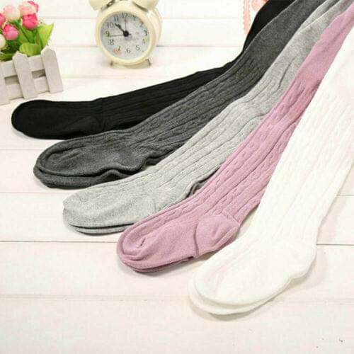 Baby Toddler Kid Girl Solid Color Cotton Warm High Waist Pantyhose Tights Autumn Winter Girls Dance Wearing