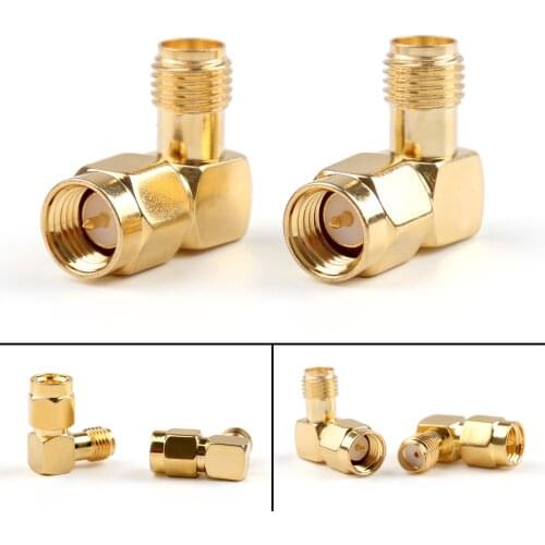 Artudatech SMA Female Jack To SMA Male Plug Right Angle 90 Degree RF Connector Adapter