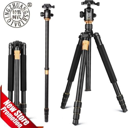 QZSD Q999 Portable Tripod For SLR Camera Tripod Ball Head Monopod Changeable Load Bearing 18KG for Canon Nikon Sony