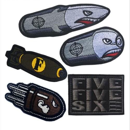 New Cloth Standard Fashion Angry Bullets Flying Embroidery Clothing Backpack Armband Accessories Badge Buckle Fabric Fabric