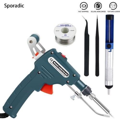 110V/60W US/EU Plug Hand-held Internal Heating Soldering Iron Automatically Send Tin Soldering Gun Welding Repair Tool