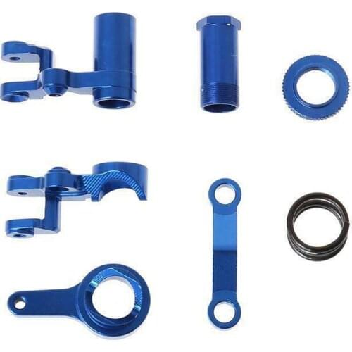 1set Alum.Steering Servo Saver Complete Steering Assembly with Spring for 1/10 Traxxas Slash RC Car
