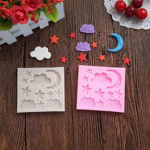 Moon Star Fondant Silicone Molds For Eid Mubarak Baking Tools For Cakes Chocolate Mold Sugar Craft Diy Cake Printing Decoration