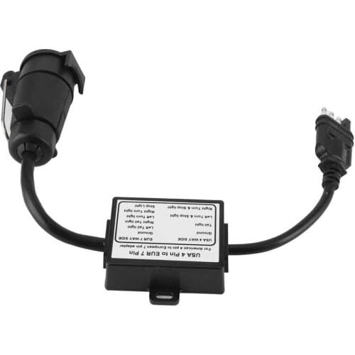 Towing Trailer trailer towing hitch Trailer Connector Light Converter USA 4 Pin to EUR 7 Pin Adapter Stop/Brake Signal
