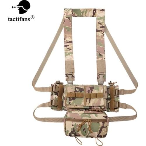 Tactical Mini Chassis MK3 Chest Rig Sub Abdominal Pouch H Harness Triple Double MAG Insert Airsoft Vest Paintball Accessories
