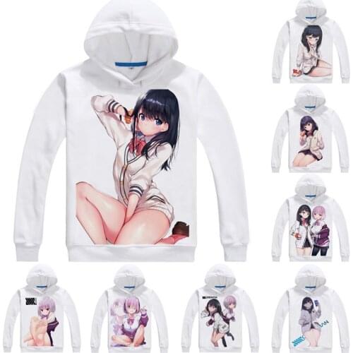 Rikka Takarada Shinjo Akane Denkou Choujin Gridman Hoodies SSSS.GRIDMAN Men Sweatshirt Streetwear Anime Hoodie Print Long Hooded