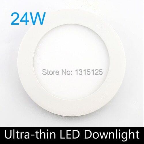 20PC / LOT Ulthra thin 24W LED Panel Lights,Round LED Recessed Ceiling Light,LED panel lamp for home illumination+Free Shipping