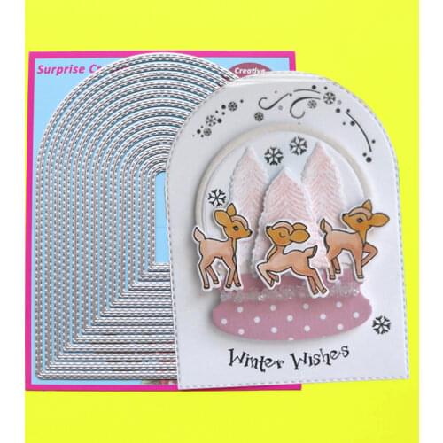 Cutting Dies A2 Nesting Arches Scrapbook Cardmaking Paper Craft DIY Metal Stencil