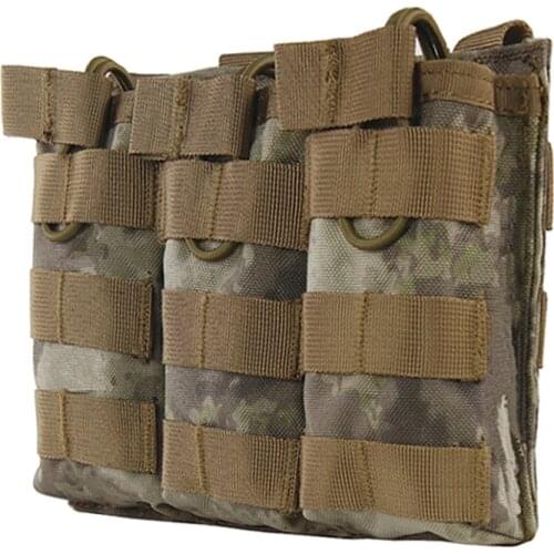 Triple Tactical Molle Magazine Pouch Military Vest Hanging Bags Army Airsoft Rifle Hunting Accessories Storage Bag Molle Clip