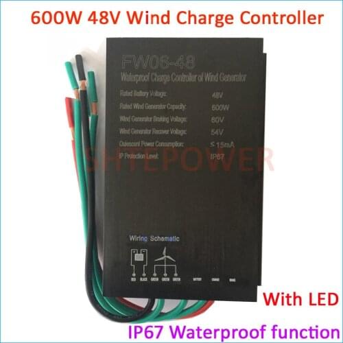 600W 48V wind controller charger windmill generator 48V system apply work with LED light