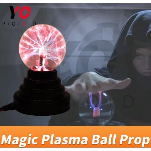 Magic Plasma Ball Prop Escape Room Game Supplier touch the plasma ball in certain time to open door press button trigger YOPOOD