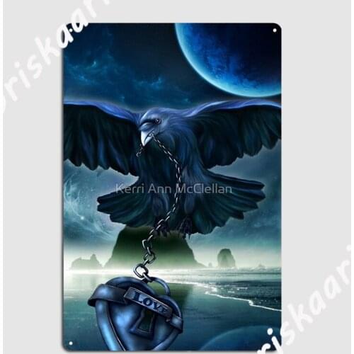 Raven Love Metal Sign personalized Club Wall Plaque Club Bar Tin sign Poster