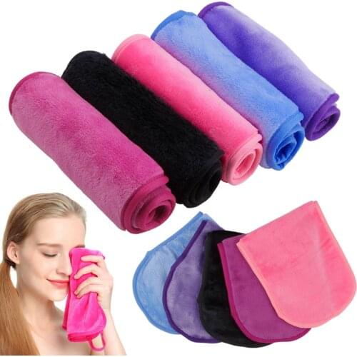 2/5/10Pcs Makeup Remover Towel Microfibre Reusable MakeUp Eraser Cloth Pads Women Facial Cleaning Face Towel Beauty Skincare