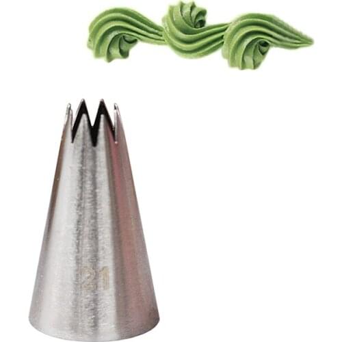 #21 Seamless Cake Baking Tips Stainless Steel Pastry Tube Nozzles bico de confeitar Decorator Cupcake KH091