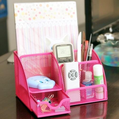 Fashion 5 cases desk top box combination stationery storage box 22*14*12.5CM free shipping