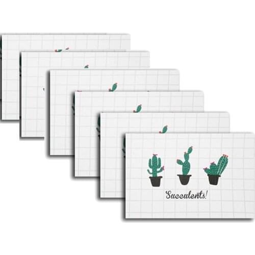 6Pcs Printed Placemat, Cactus Pattern Placemat, Table Mat, Waterproof Heat Insulation Pad, Coaster-ABUX