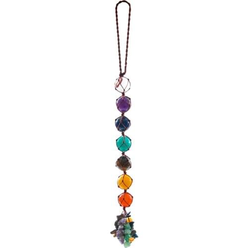 7 Chakra Crystals Hanging Ornament Car Ornament Meditation Hanging Ornament Window Ornament For Home Decor Party Decoration