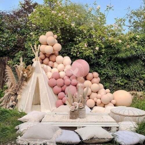 72pcs Apricot Rose Red Pink Balloon Garland Balloon Arch Wedding Decoration Baby Shower Party Birthday Decor Supplies