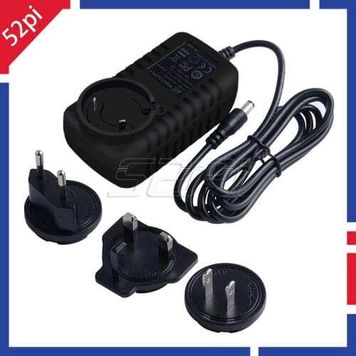 52Pi DC 5V 4A Power Supply Adapter With EU & US & UK Plugs For X820 Board / X822 / X852 / X730 / X720 / Jetson Nano