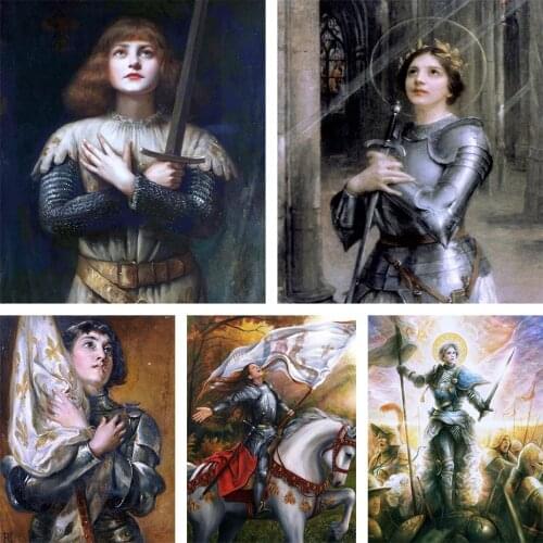 Joan of Arc 5D DIY Diamond Painting Full Square/Round Diamond Embroidery Mosaic Rhinestones Picture Home Decoration