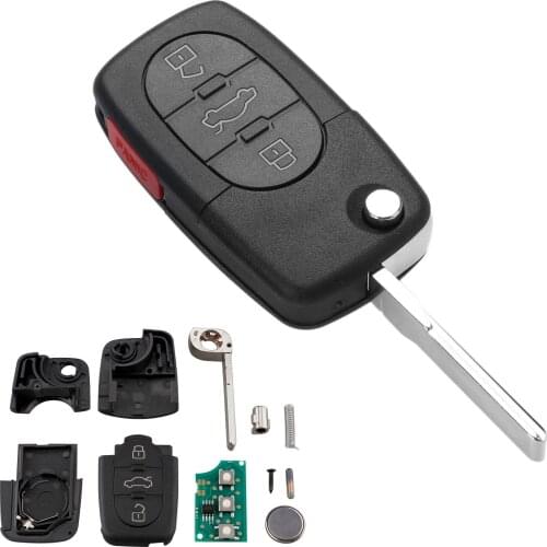 3+1 Button 315MHz Car Remote Key 4D0837231E For Audi A4 A6 A8 Quattro S4 TT 2000 2001 2002 2003 2004 2005 ID48 Chip