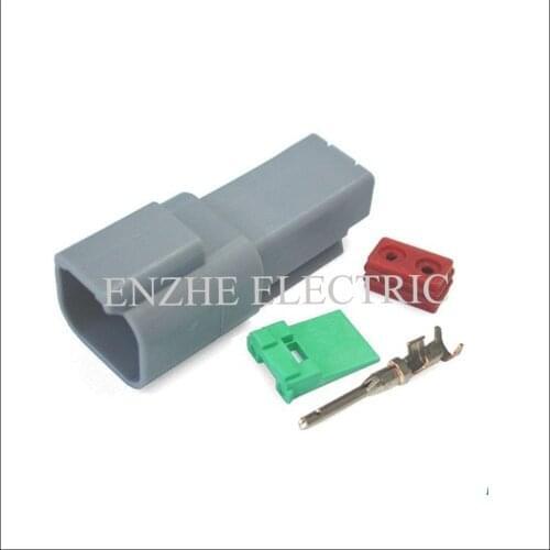 50set DT04-2P PA66+GF DT series car wire Male connector terminal 2 pin connector Plug Automotive Electrical plug