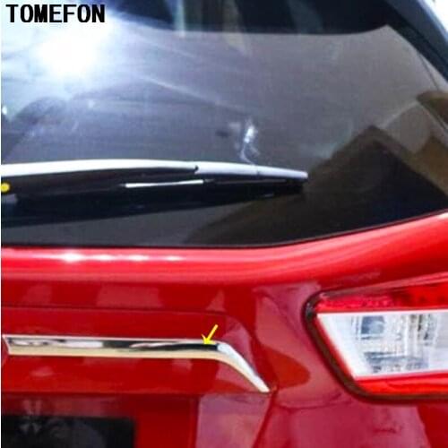 TOMEFON Fit For Subaru Impreza XV 5-door Hatchback 2017 2018 ABS Chrome Rear Trunk Lid Cover Trim Accessories Exterior 2pcs