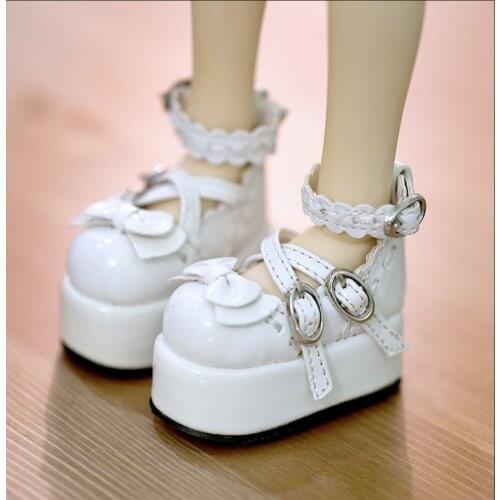 D01-P052 children handmade toy 1/3 1/4 Doll Accessories BJD/SD doll Wild lolita lace buckle shoes 1pair