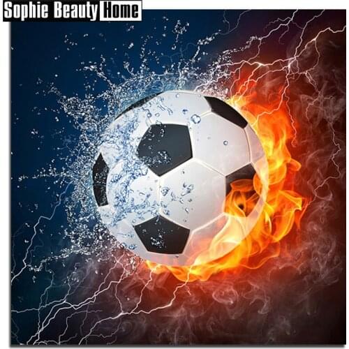 DIY 5D Diamond Mosaic Sport Football Handmade Diamond Painting Cross Stitch Kits Embroidery Pattern Rhinestones 060909