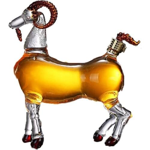 Cute animal sheep shaped design home lead-free whiskey decanter for Liquor Scotch Bourbon 1201-07