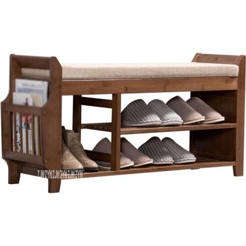HXD741 Home Doorway Shoes Storage Stool High Load-Bearing Change Shoe Stool Modern Simple Solid Wood With Drawer Ssofa Footstool