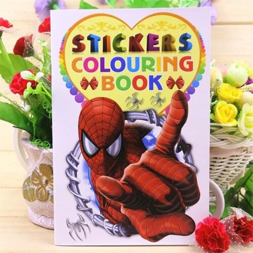 16 Page Spider Coloring Book Sticker Book Children kids Books Adults Coloring Books Painting/Drawing/Art 2 cover patterns
