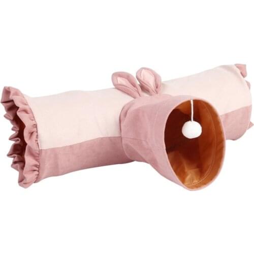 Rats Hamsters T Shape 3 Way Tunnel Pet Toy Cat Puppy Playing Tube Rabbit Cave