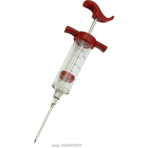 Spice Syringe Marinade Injector Flavor Syringe Cooking Meat Poultry Turkey Chicken Kitchen BBQ Tool D08 20 Dropship