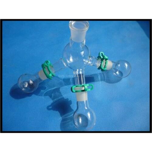Lab Short-path Distillation Receiver with three 50ml flasks,lab glassware