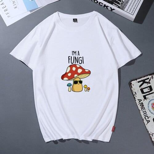Love Cute Summer Clothes Mushrooms Drawing 90s Vintage Ulzzang Ladies T Shirt Women Harajuku Aesthetic Top Casual Female T-shirt