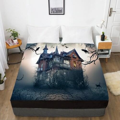 Cartoon Hallowmas Childrens Elastic fitted sheet bed sheet With An Elastic Band Mattress Cover Bed cover for kids baby house